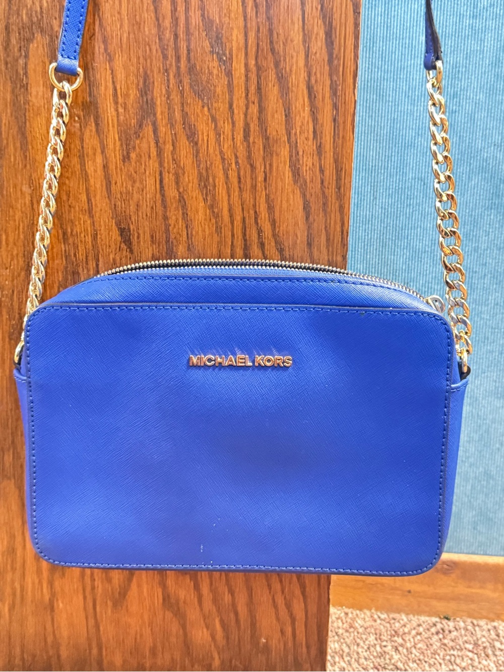 Michael Kors Jet Set Large Saffiano Leather Crossbody Bag